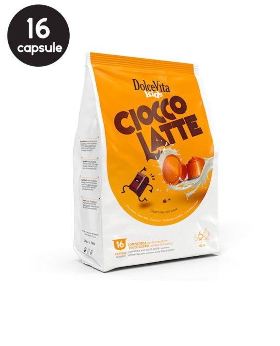 16 Capsule DolceVita Ciocco Latte - Compatibile Dolce Gusto