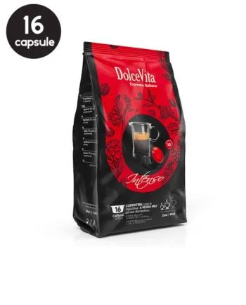 16 Capsule DolceVita Intenso - Compatibile A Modo Mio