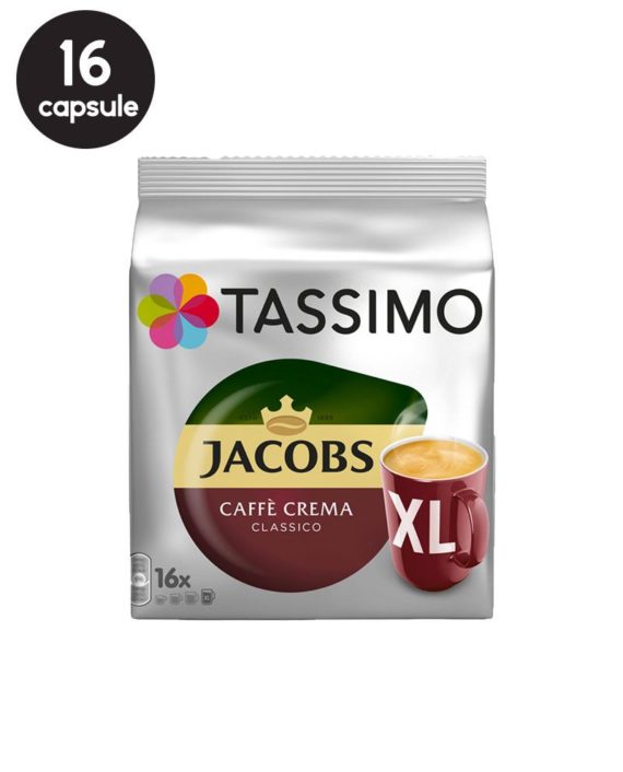 16 Capsule Tassimo Jacobs Caffe Crema Classico XL
