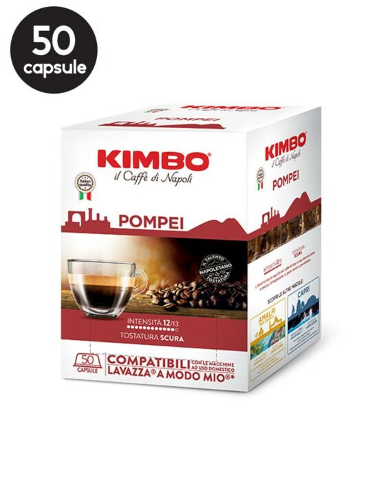 50 Capsule Kimbo Pompei – Compatibile A Modo Mio
