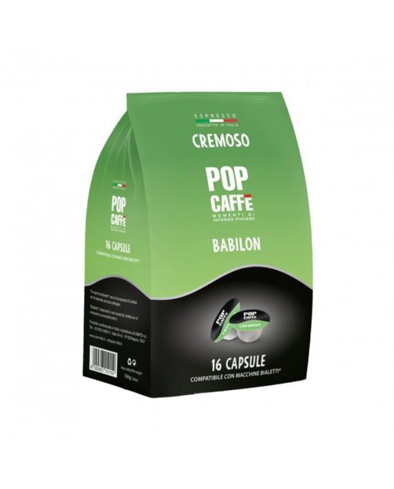 16 Capsule Pop Caffe Babilon Cremoso - Compatibile Bialetti Mokespresso