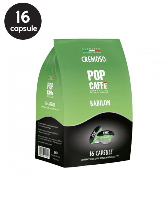 16 Capsule Pop Caffe Babilon Cremoso - Compatibile Bialetti Mokespresso