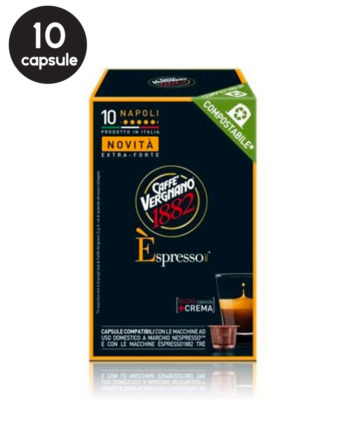 10 Capsule Biodegradabile Caffe Vergnano Espresso Napoli - Compatibile Nespresso
