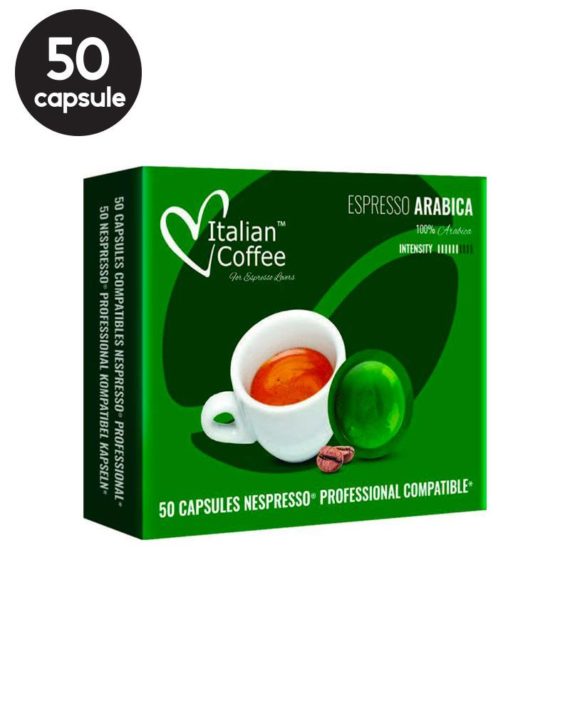 50 Capsule Italian Coffee Arabica - Compatibile Nespresso Professional