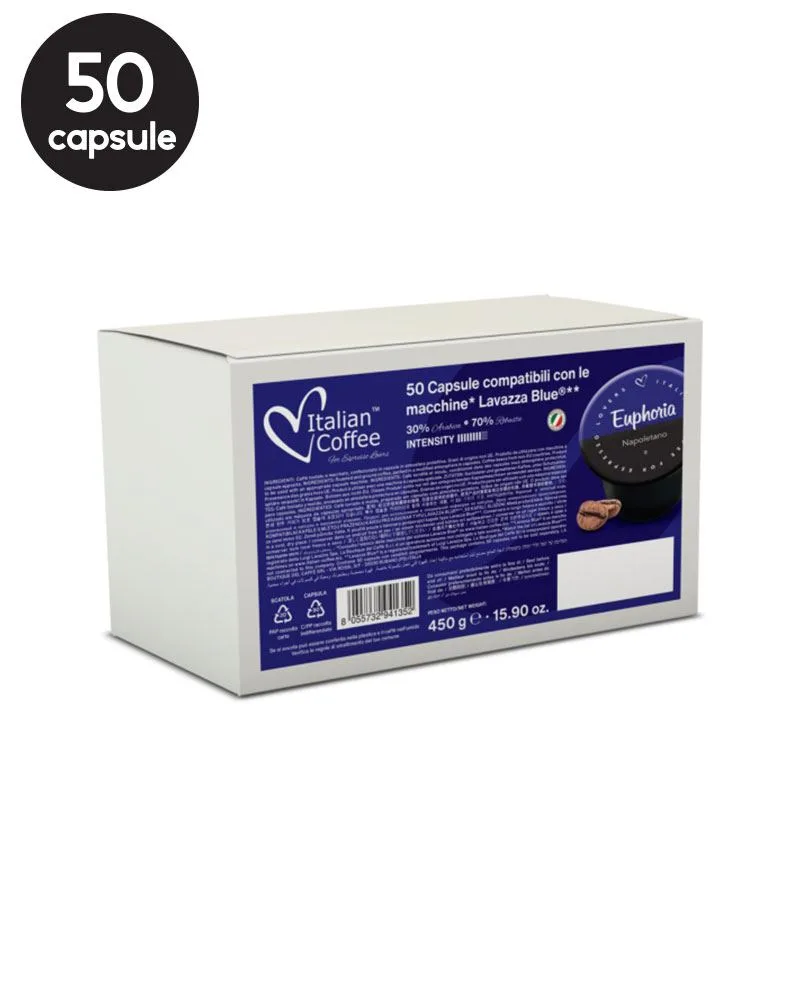50 Capsule Italian Coffee Euphoria Napoletano – Compatibile Lavazza Blue 50 Capsule Italian Coffee Euphoria Napoletano – Compatibile Lavazza Blue