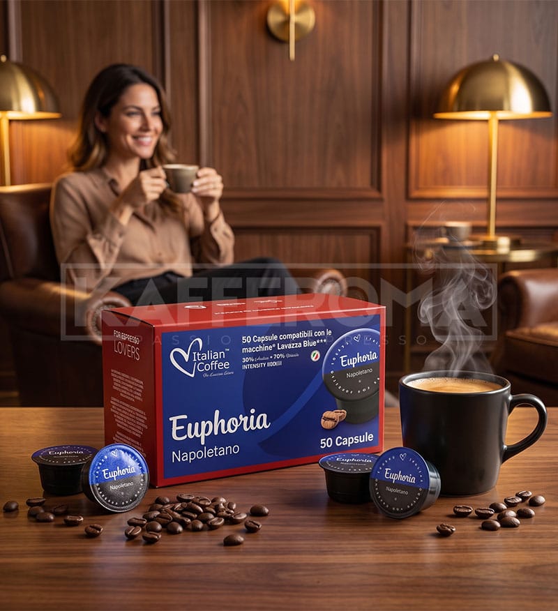 50 Capsule Italian Coffee Euphoria Napoletano – Compatibile Lavazza Blue 50 Capsule Italian Coffee Euphoria Napoletano – Compatibile Lavazza Blue