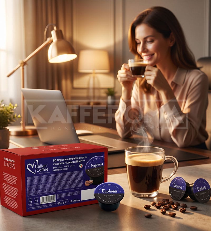 50 Capsule Italian Coffee Euphoria Napoletano – Compatibile Lavazza Blue 50 Capsule Italian Coffee Euphoria Napoletano – Compatibile Lavazza Blue