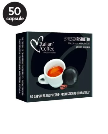 50 Capsule Italian Coffee Ristretto - Compatibile Nespresso Professional 50 Capsule Italian Coffee Ristretto - Compatibile Nespresso Professional