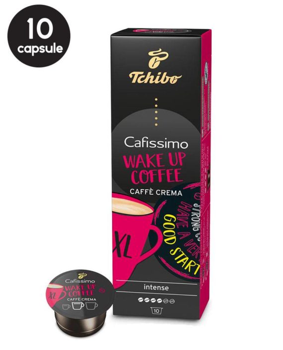 10 Capsule Tchibo Cafissimo Caffe Crema Wake Up Coffee XL