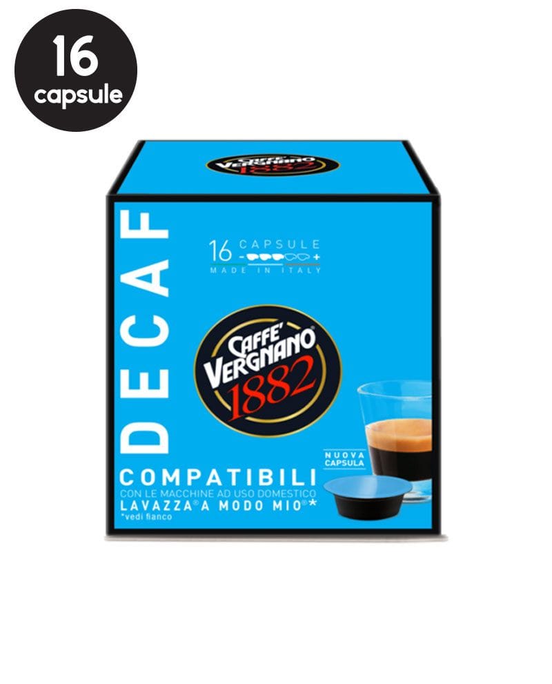 16 Capsule Caffe Vergnano Decaf – Compatibile A Modo Mio 16 Capsule Caffe Vergnano Decaf – Compatibile A Modo Mio