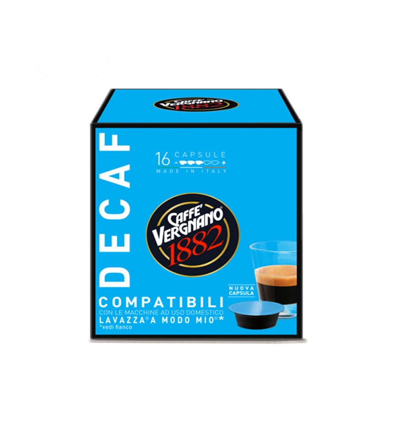 16 Capsule Caffe Vergnano Decaf – Compatibile A Modo Mio 16 Capsule Caffe Vergnano Decaf – Compatibile A Modo Mio