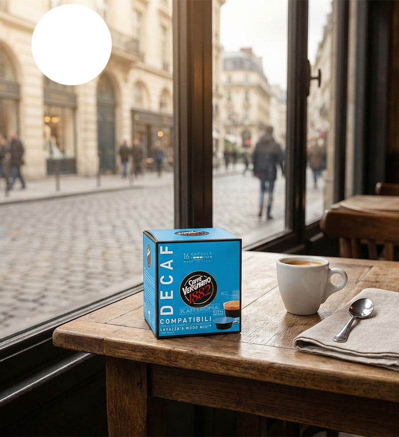 16 Capsule Caffe Vergnano Decaf – Compatibile A Modo Mio 16 Capsule Caffe Vergnano Decaf – Compatibile A Modo Mio