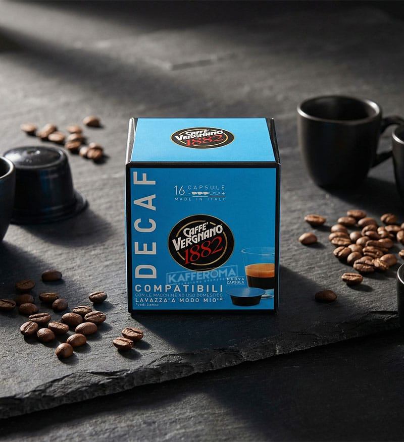 16 Capsule Caffe Vergnano Decaf – Compatibile A Modo Mio 16 Capsule Caffe Vergnano Decaf – Compatibile A Modo Mio