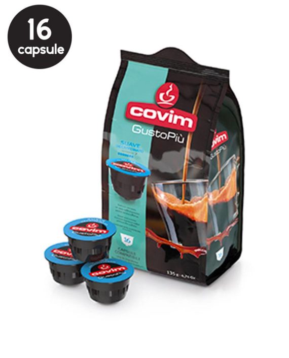 16 Capsule Covim Espresso Suave Decaffeinato - Compatibile Dolce Gusto