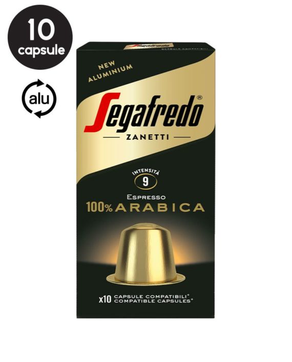 10 Capsule Aluminiu Segafredo Espresso Arabica - Compatibile Nespresso