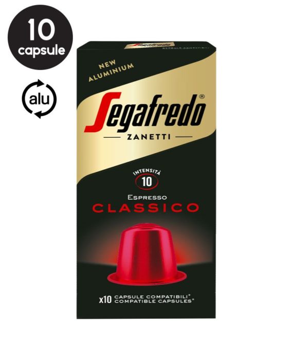 10 Capsule Aluminiu Segafredo Espresso Classico - Compatibile Nespresso