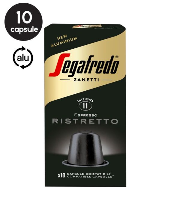 10 Capsule Aluminiu Segafredo Espresso Ristretto - Compatibile Nespresso