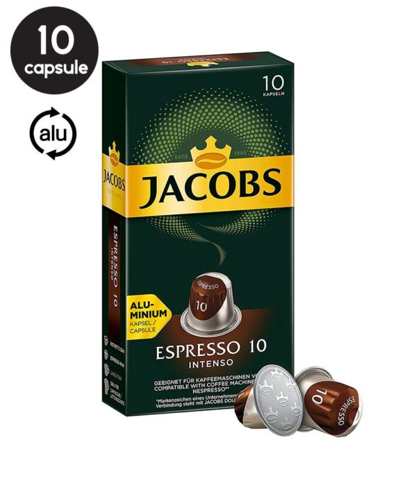 10 Capsule Jacobs Espresso Intenso - Compatibile Nespresso