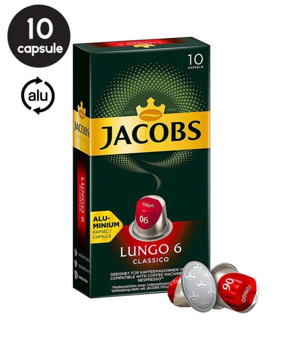 10 Capsule Jacobs Lungo Classico - Compatibile Nespresso