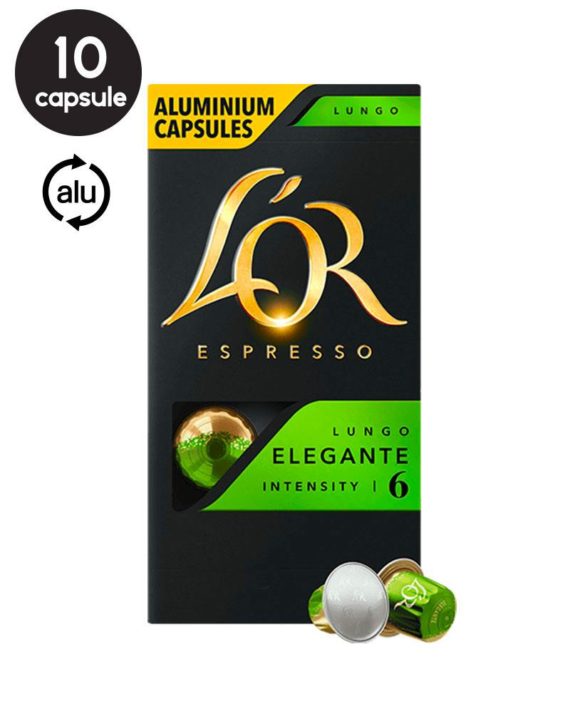 10 Capsule L'Or Lungo Elegante - Compatibile Nespresso