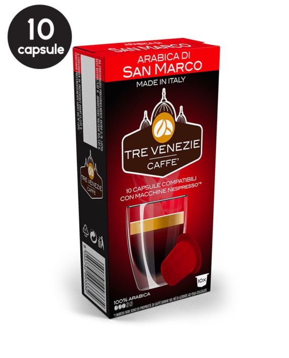 10 Capsule Tre Venezie Arabica di San Marco - Compatibile Nespresso