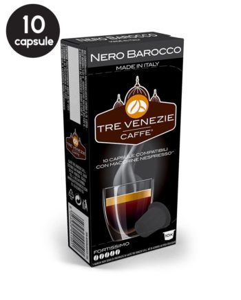 10 Capsule Tre Venezie Nero Barocco - Compatibile Nespresso