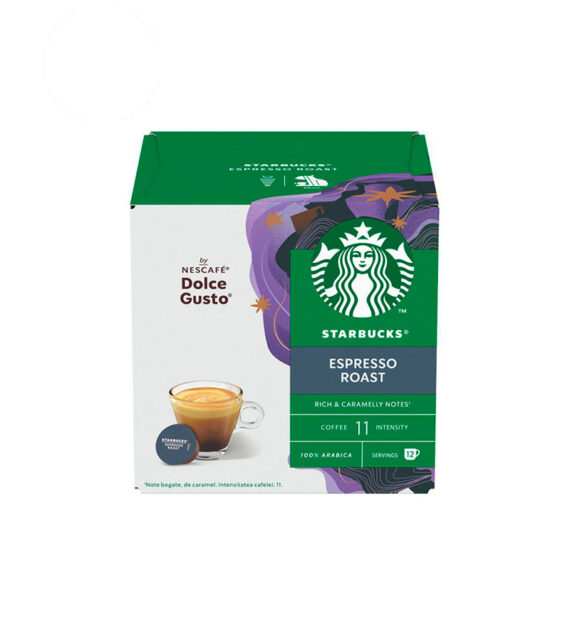 12 Capsule Starbucks Espresso Roast – Compatibile Dolce Gusto