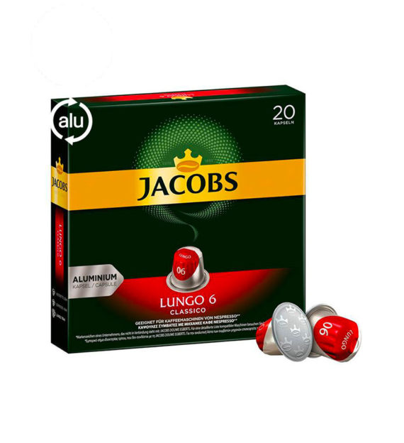 20 Capsule Jacobs Lungo Classico - Compatibile Nespresso