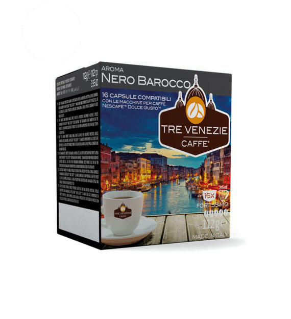 16 Capsule Tre Venezie Nero Barocco – Compatibile Dolce Gusto