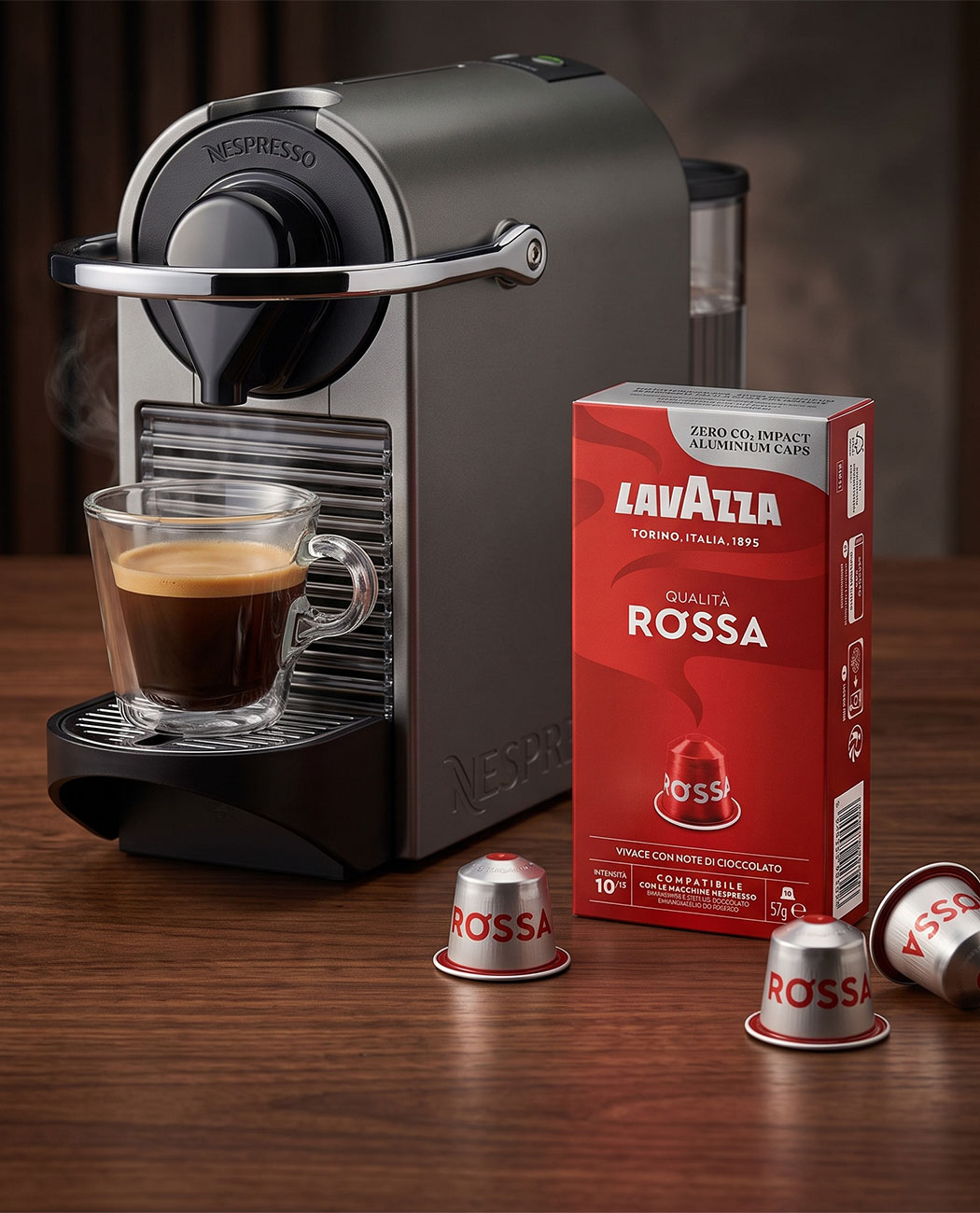 10 Capsule Aluminiu Lavazza Qualita Rossa – Compatibile Nespresso 10 Capsule Aluminiu Lavazza Qualita Rossa – Compatibile Nespresso, imaginea 2 – Kafferoma