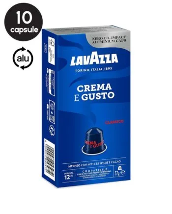 10 Capsule Aluminiu Lavazza Crema e Gusto – Compatibile Nespresso 10 Capsule Aluminiu Lavazza Crema e Gusto – Compatibile Nespresso