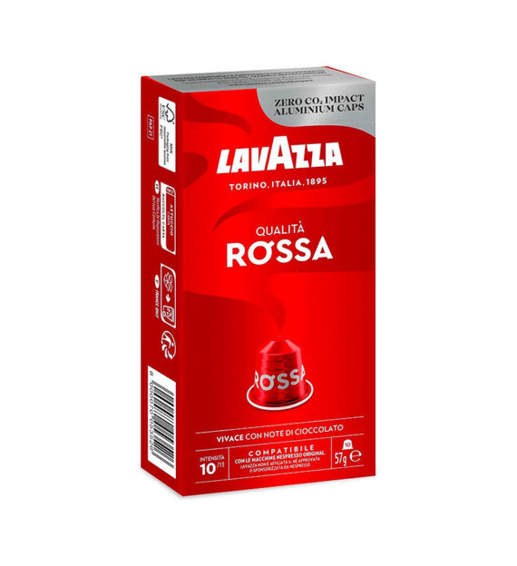 10 Capsule Aluminiu Lavazza Qualita Rossa – Compatibile Nespresso