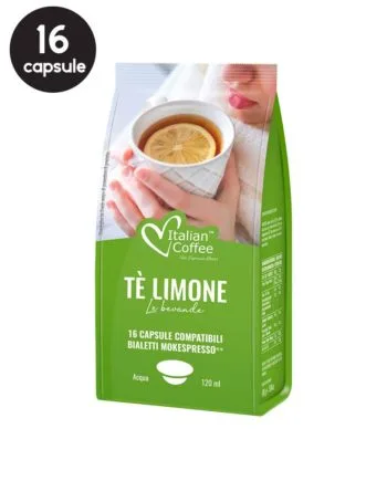 16 Capsule Italian Coffee Ceai Lamaie - Compatibile Bialetti Mokespresso