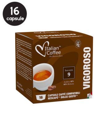 16 Capsule Italian Coffee Vigoroso - Compatibile Dolce Gusto