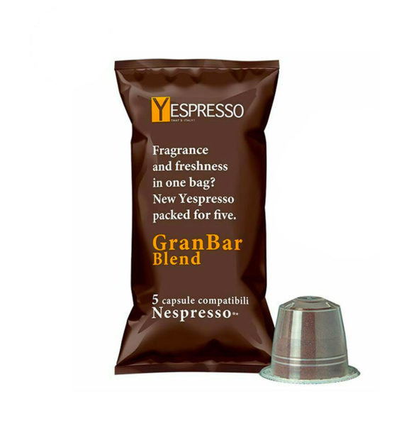 100 Capsule Yespresso Granbar - Compatibile Nespresso