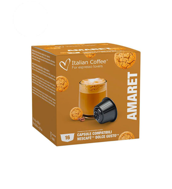 16 Capsule Italian Coffee Amareto - Compatibile Dolce Gusto