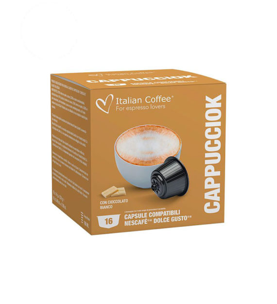 16 Capsule Italian Coffee Cappuccino Bianco - Compatibile Dolce Gusto