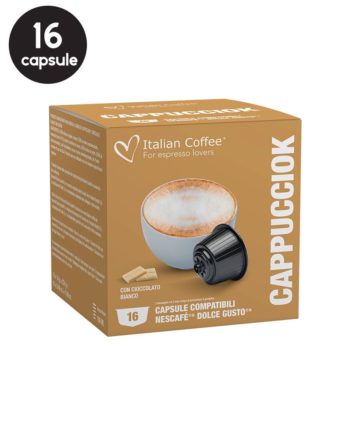16 Capsule Italian Coffee Cappuccino Bianco - Compatibile Dolce Gusto