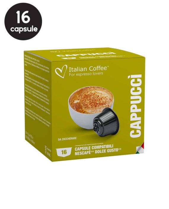 16 Capsule Italian Coffee Cappuccino - Compatibile Dolce Gusto