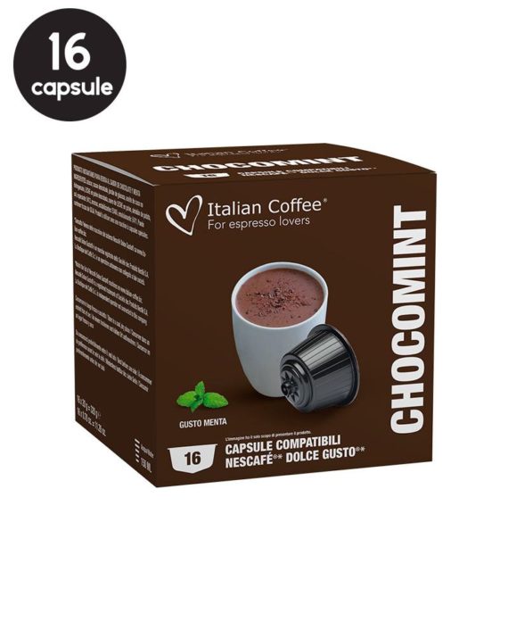 16 Capsule Italian Coffee Chocomint - Compatibile Dolce Gusto