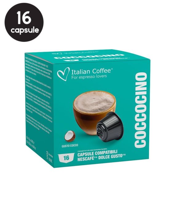 16 Capsule Italian Coffee Coccocino - Compatibile Dolce Gusto