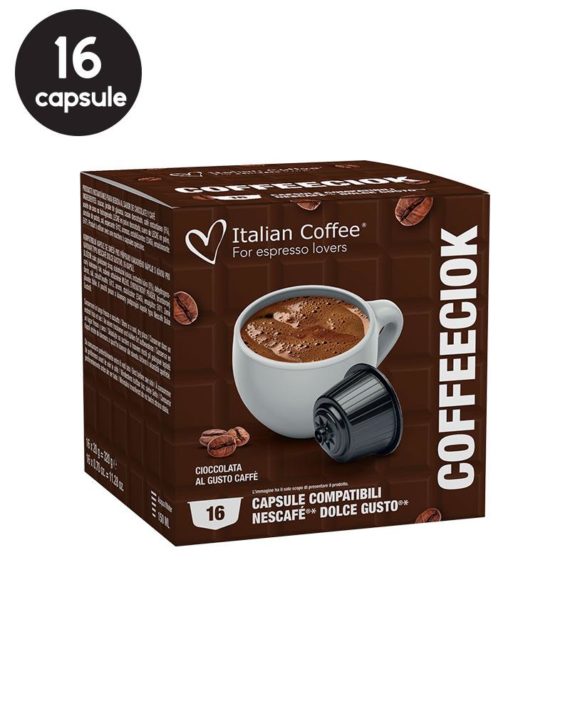 16 Capsule Italian Coffee Coffeeciok - Compatibile Dolce Gusto