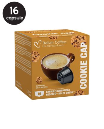 16 Capsule Italian Coffee Cookie Cap - Compatibile Dolce Gusto
