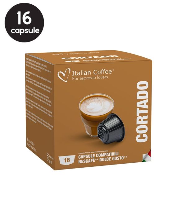 16 Capsule Italian Coffee Cortado - Compatibile Dolce Gusto