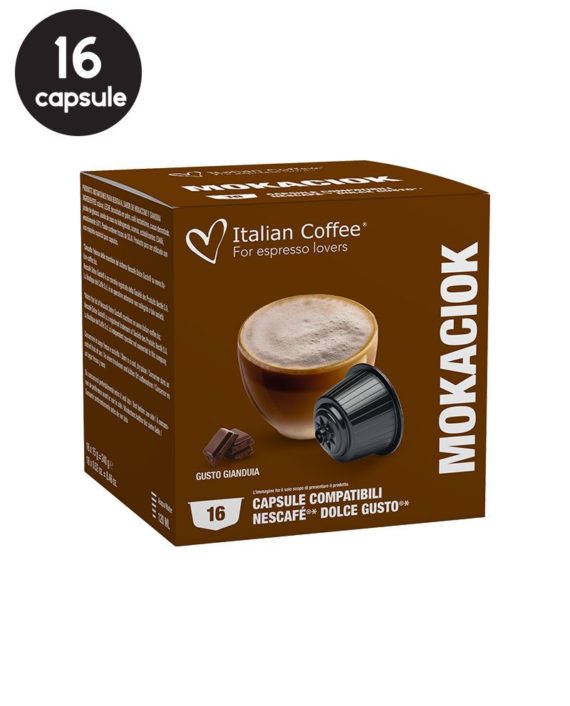 16 Capsule Italian Coffee Mokaciok - Compatibile Dolce Gusto
