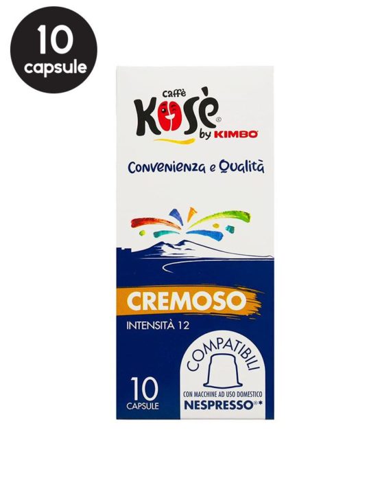 10 Capsule Caffe Kose by Kimbo Cremoso - Compatibile Nespresso