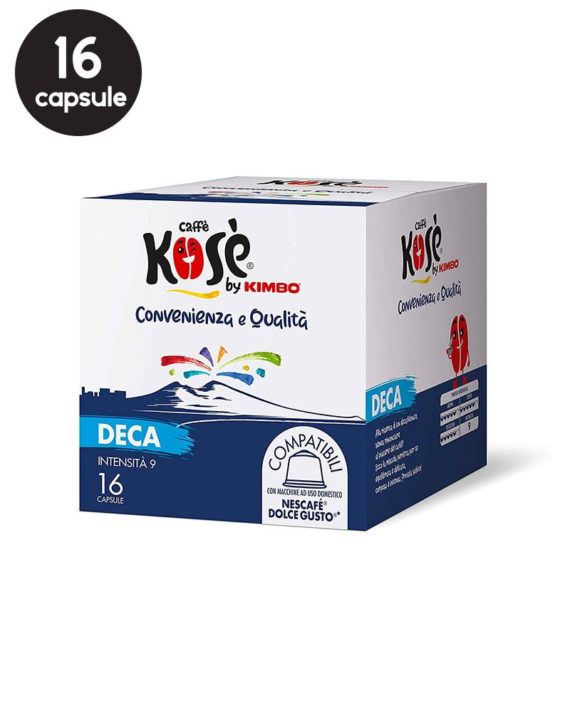 16 Capsule Caffe Kose by Kimbo Deca - Compatibile Dolce Gusto
