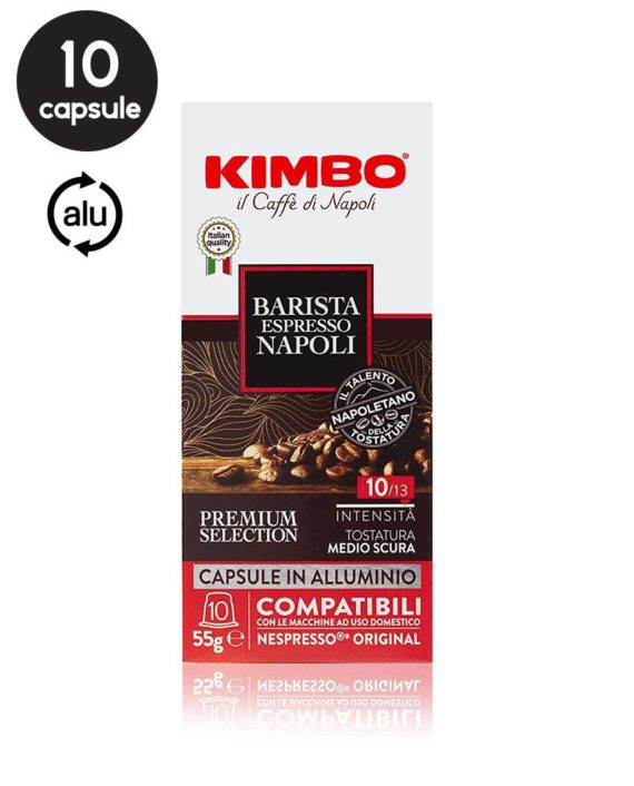 10 Capsule Aluminiu Kimbo Barista Espresso Napoli - Compatibile Nespresso