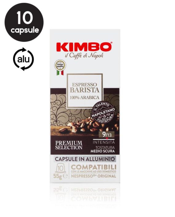 10 Capsule Aluminiu Kimbo Espresso Barista 100% Arabica - Compatibile Nespresso