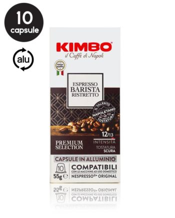 10 Capsule Aluminiu Kimbo Espresso Barista Ristretto - Compatibile Nespresso